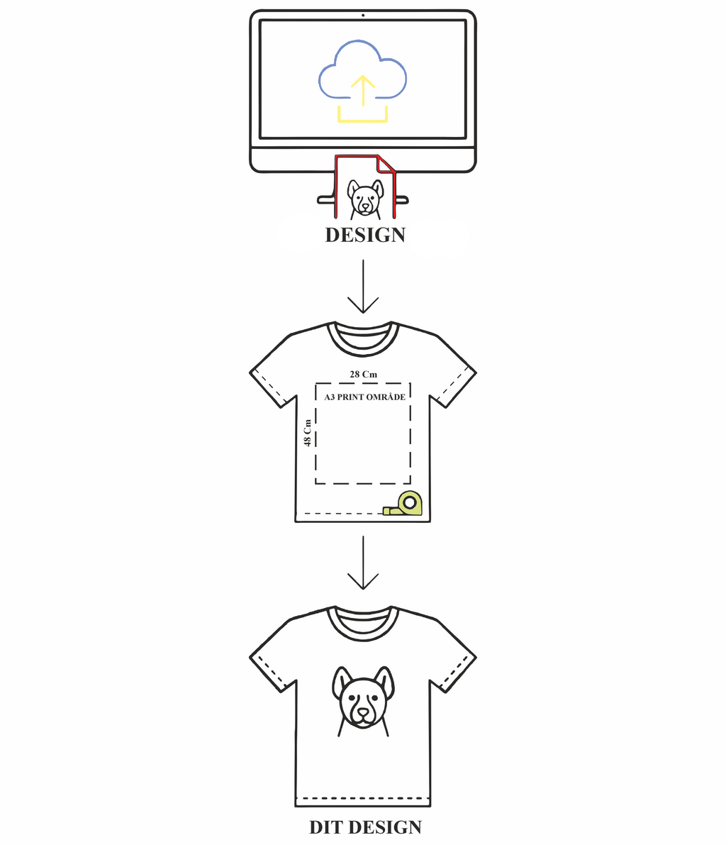 Design Selv Mulepose - Line Art