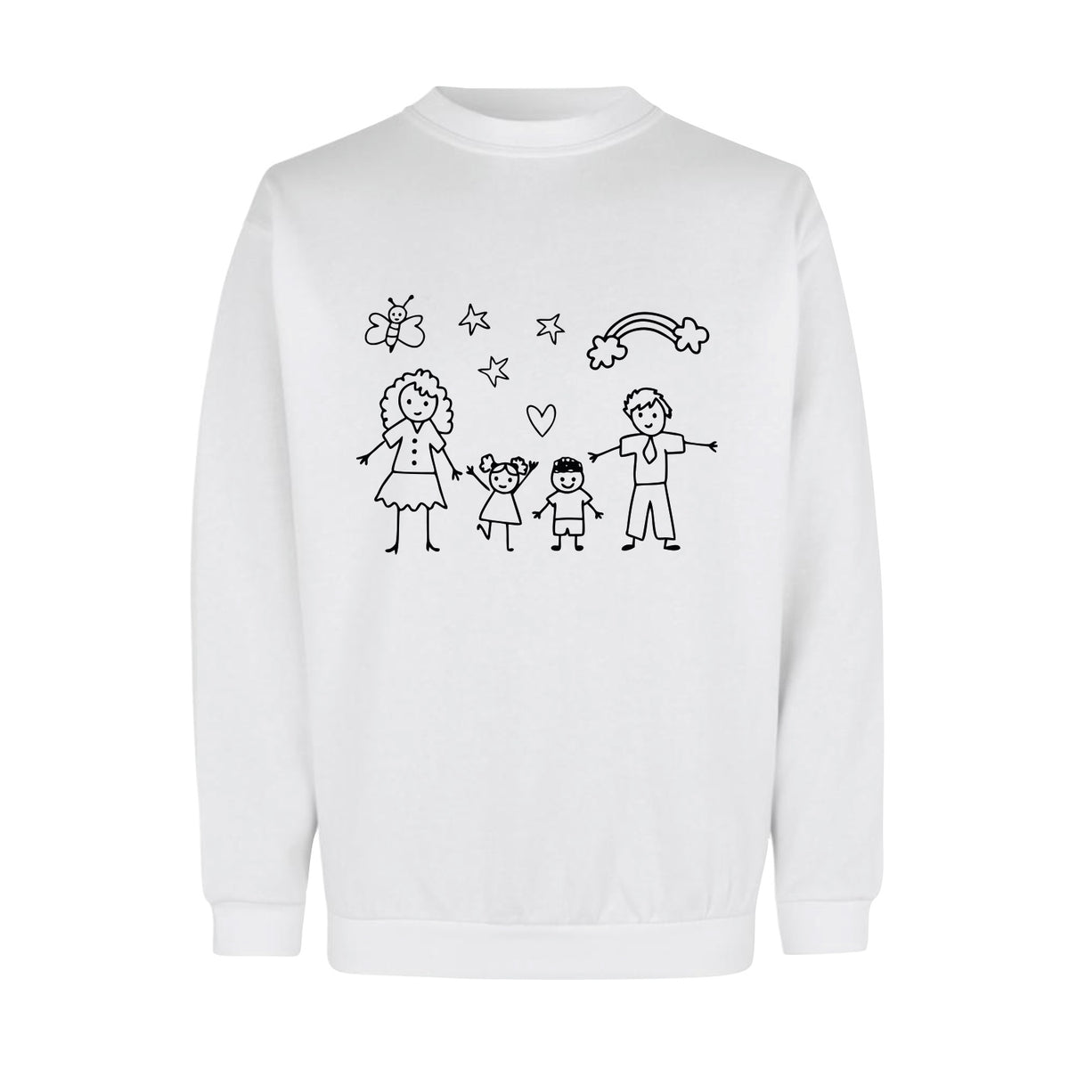 Design Selv Sweatshirt - Line Art - Tegninger