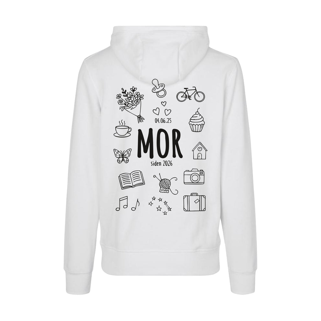 Design Selv Hoodie - Line Art - Mor