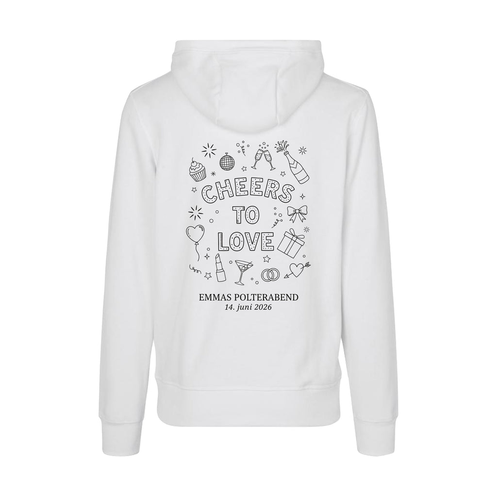 Design Selv Hoodie - Line Art - Polterabend