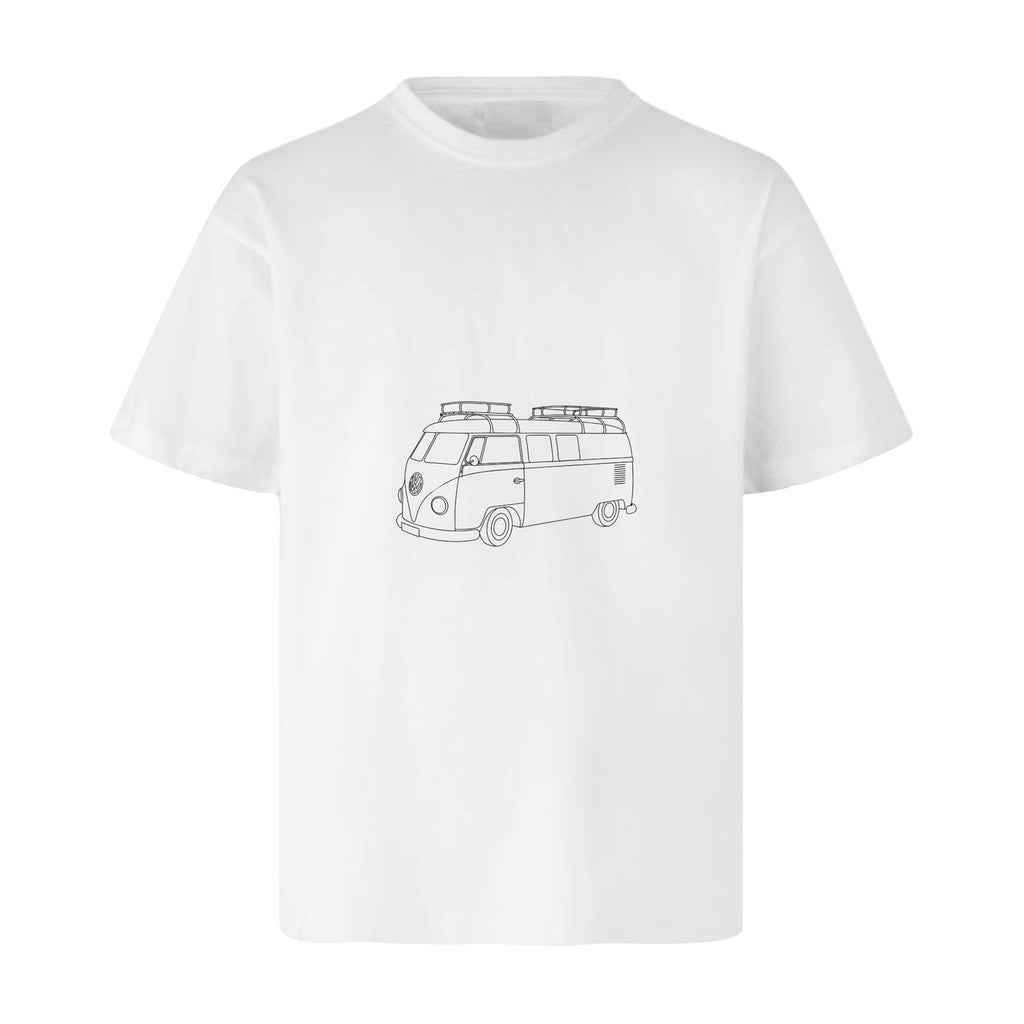 Design Selv T-shirt - Line Art - Køretøjer