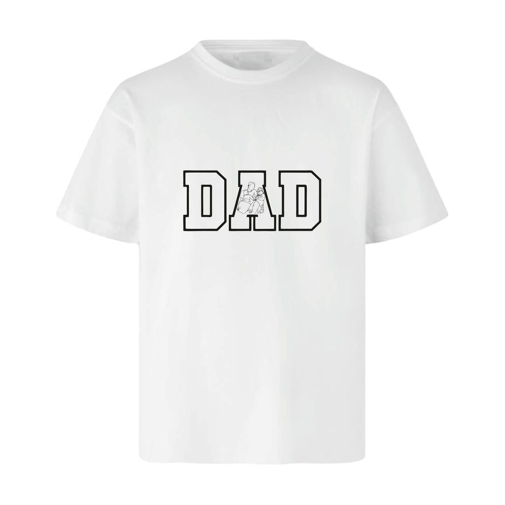 Design Selv T-shirt - Line Art - Mor/FAR Collage