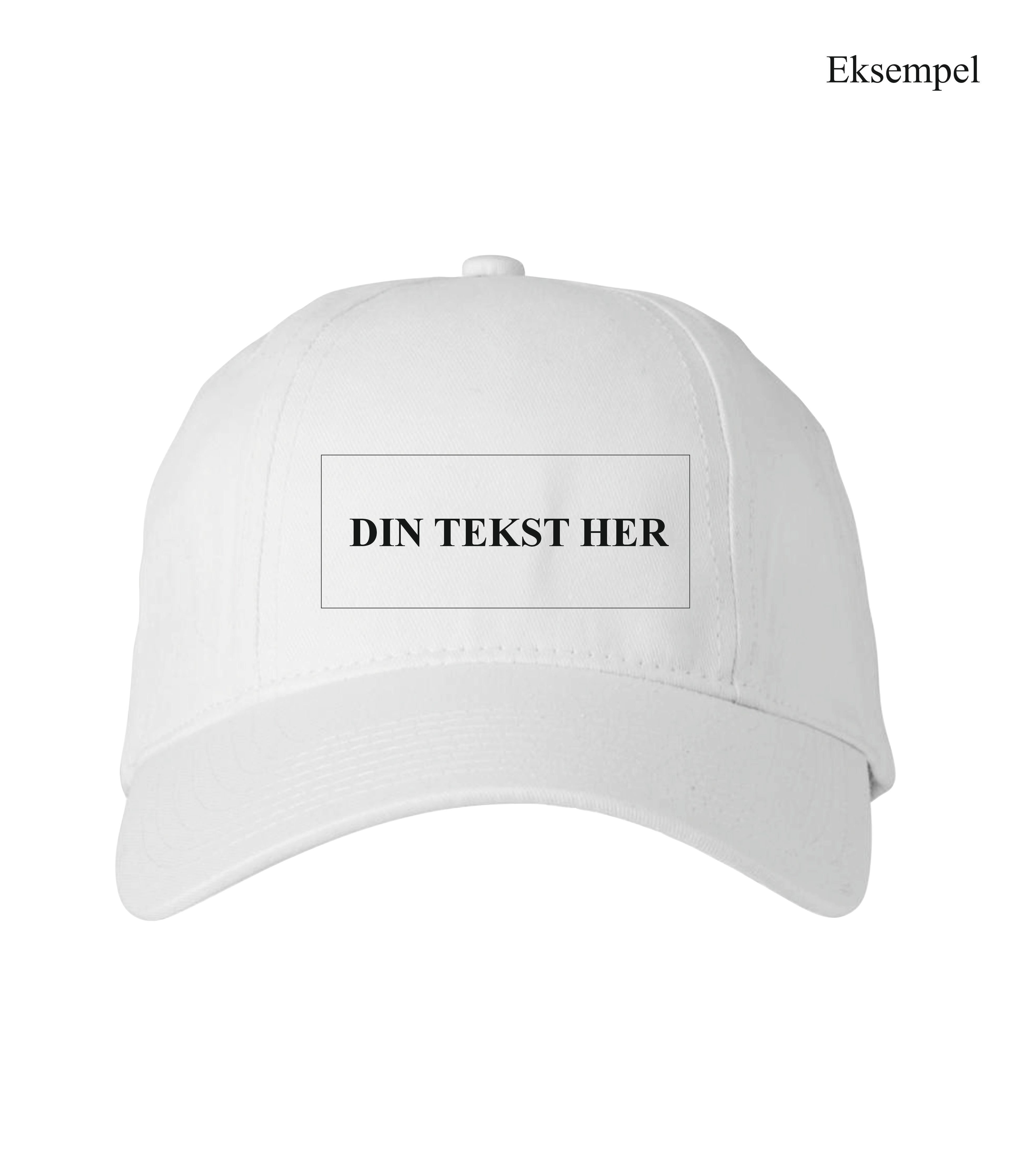 Design Selv Kasket - Tekst