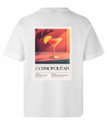Cosmopolitan Vibes t-shirt rygtryk med vintage cocktailglas design