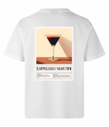 Espresso Martini Classic t-shirt rygtryk med vintage cocktailglas design