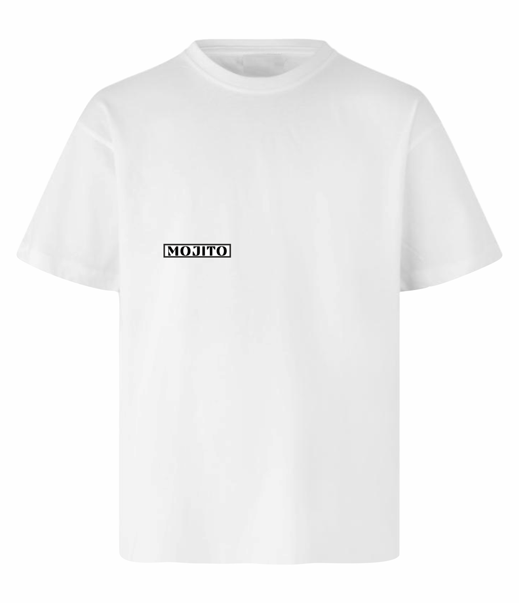 Mojito Vibes t-shirt brysttryk detalje