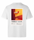 Whiskey Sour Power t-shirt rygtryk med vintage cocktailglas design