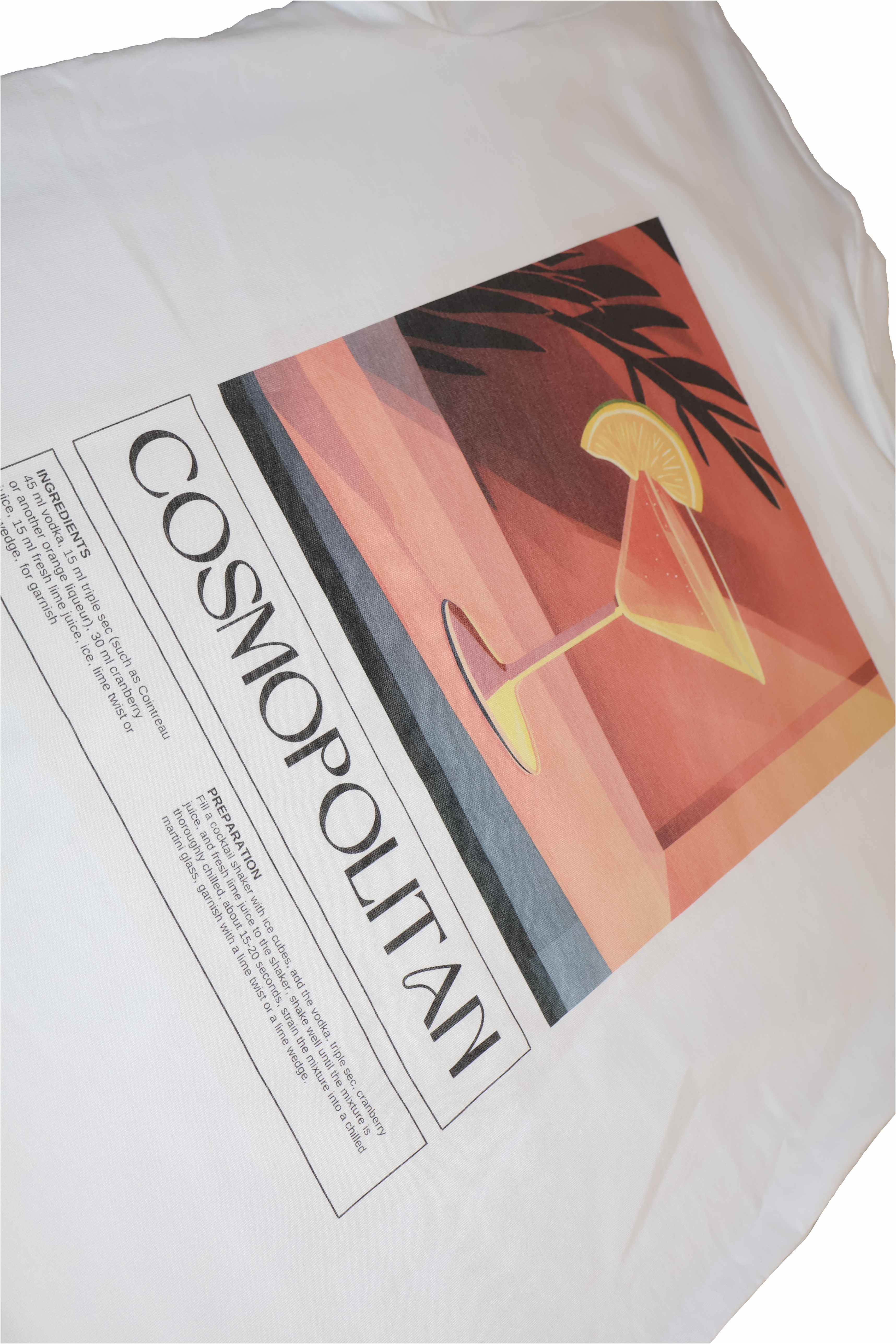 Cosmopolitan Vibes vintage cocktail t-shirt produktfoto