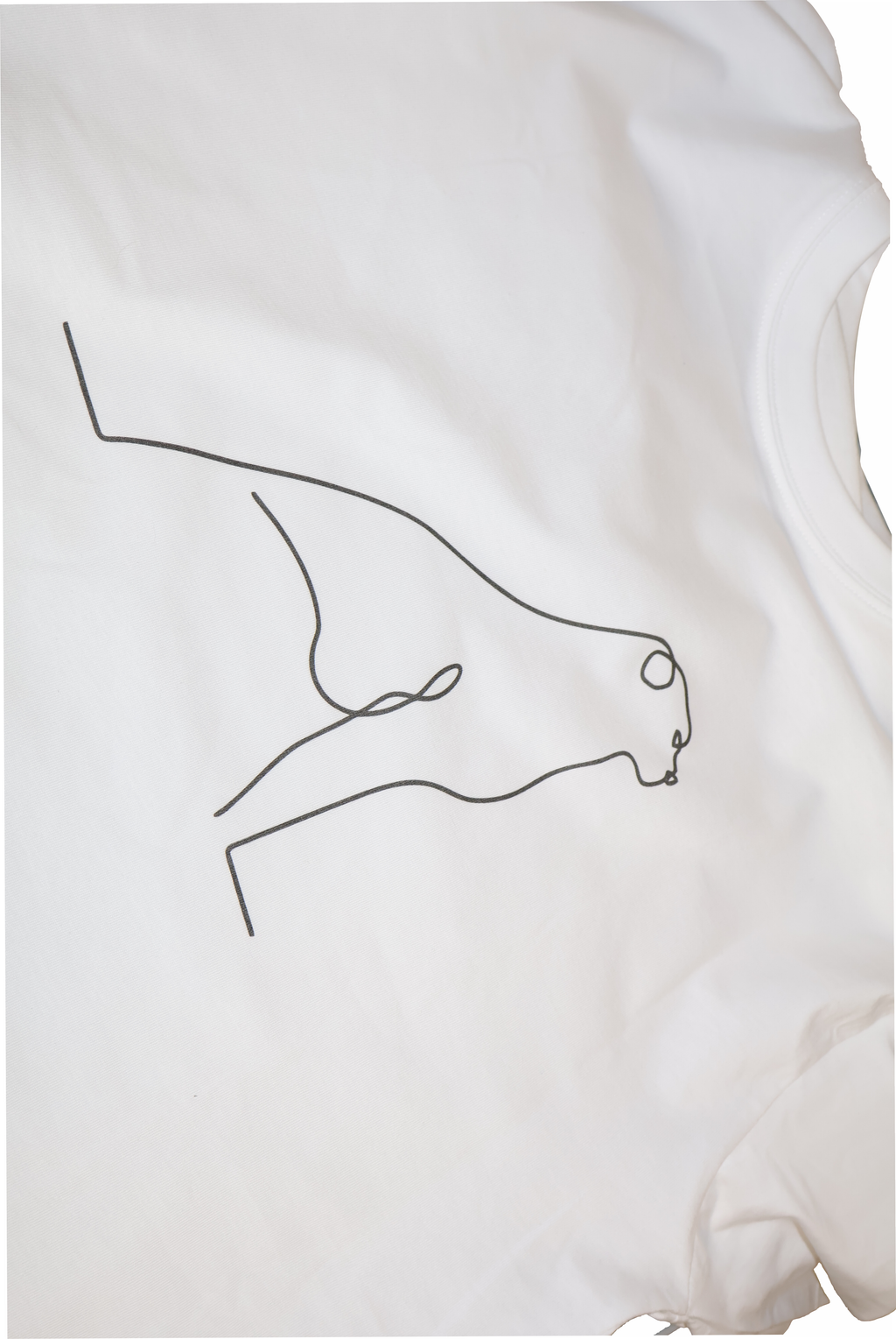 Loyal Lines t-shirt brysttryk detalje