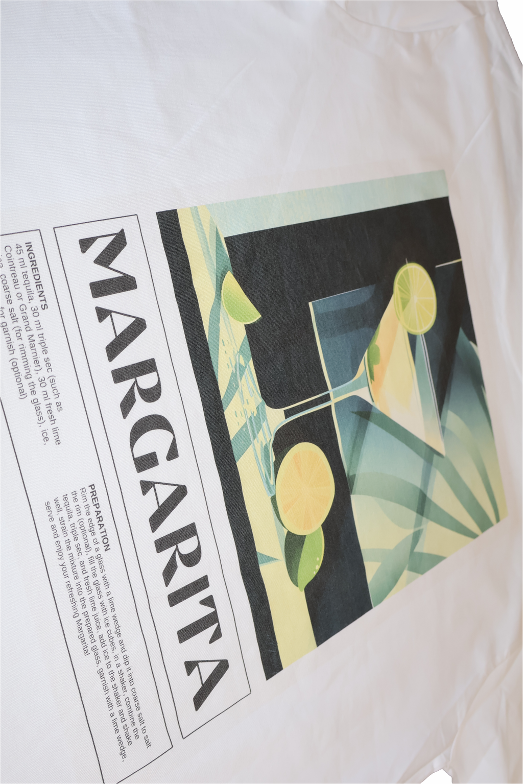 Margarita Magic vintage cocktail t-shirt produktfoto