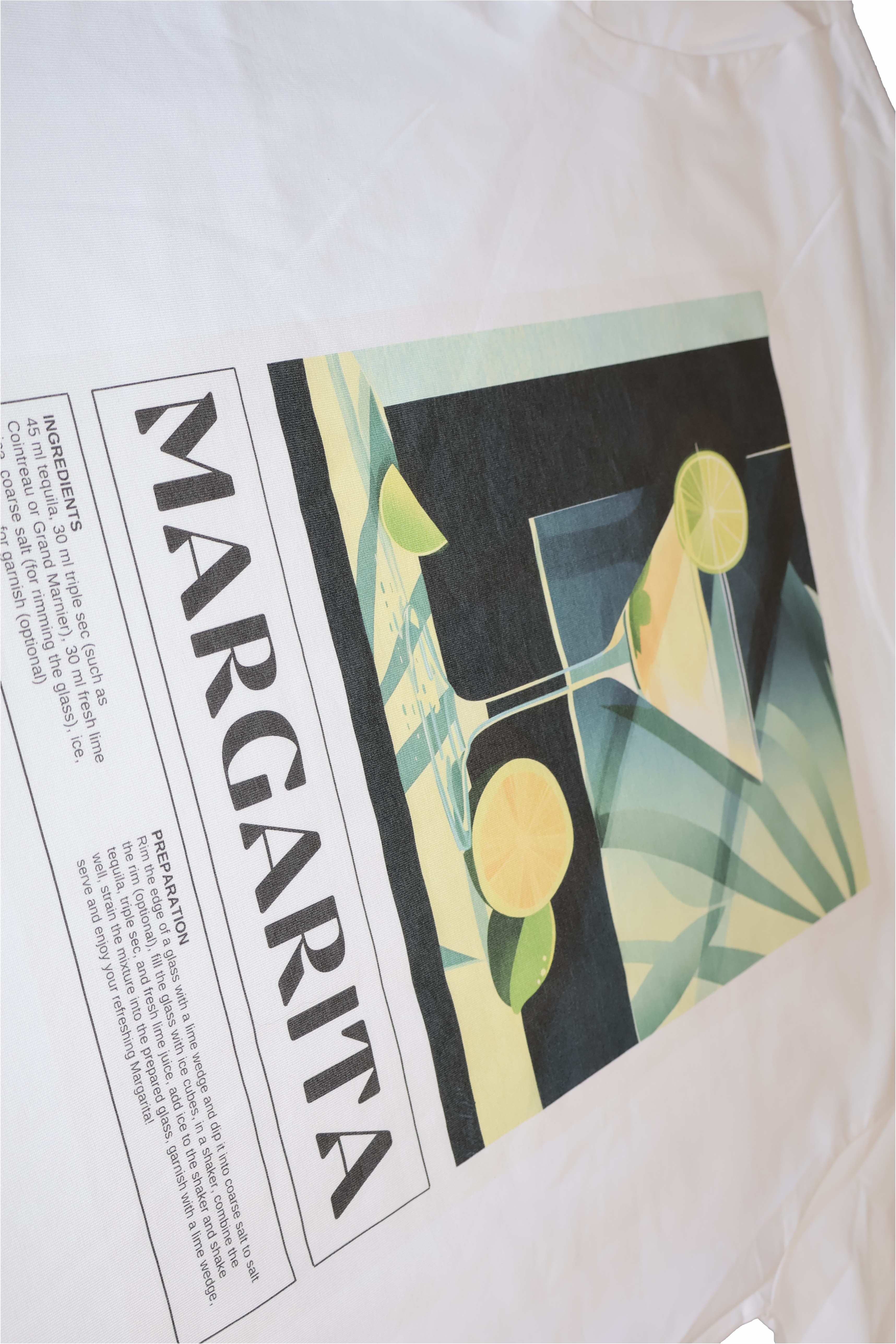 Margarita Magic vintage cocktail t-shirt produktfoto