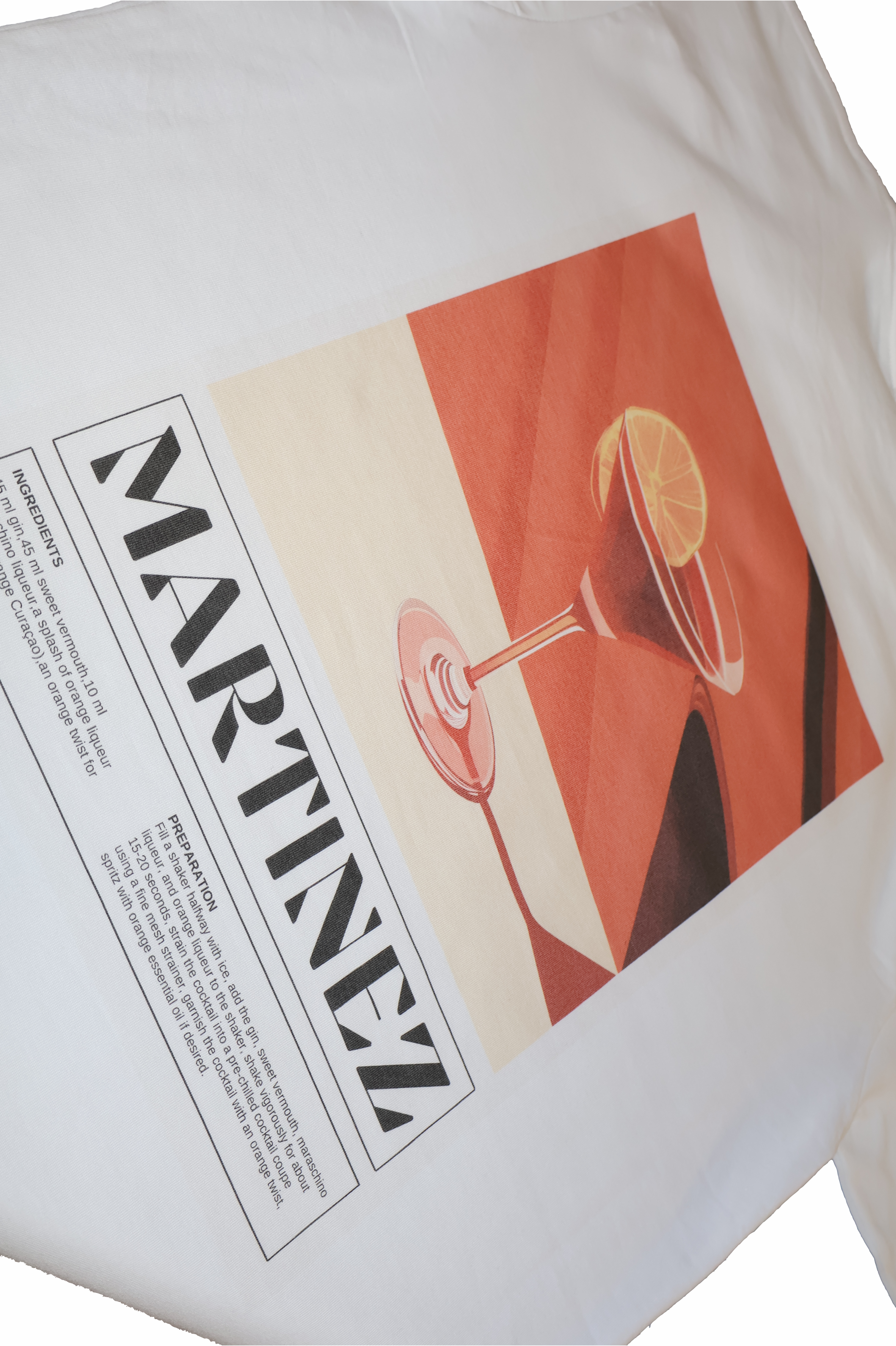 Martinez Icon vintage cocktail t-shirt produktfoto