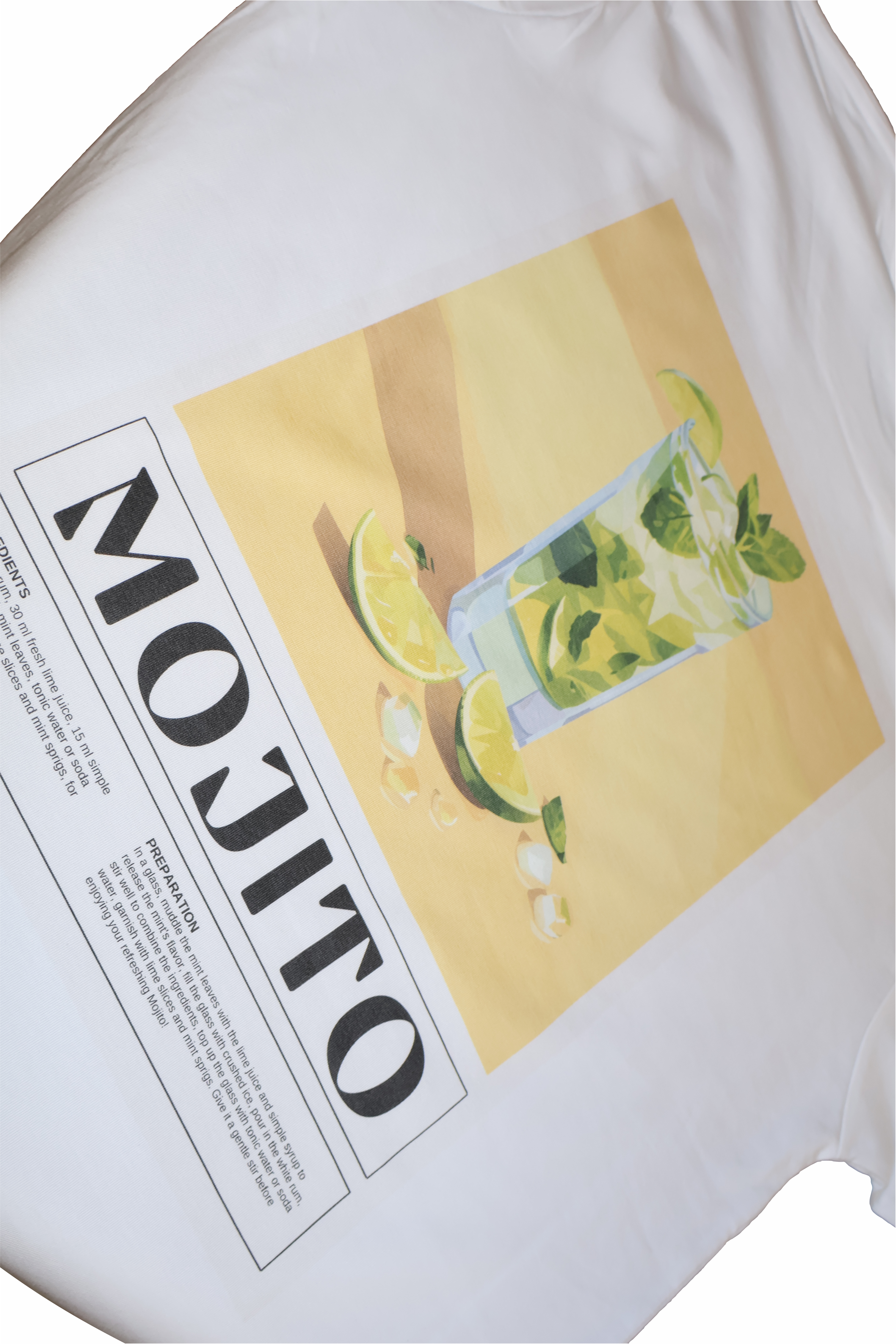 Mojito Vibes vintage cocktail t-shirt produktfoto
