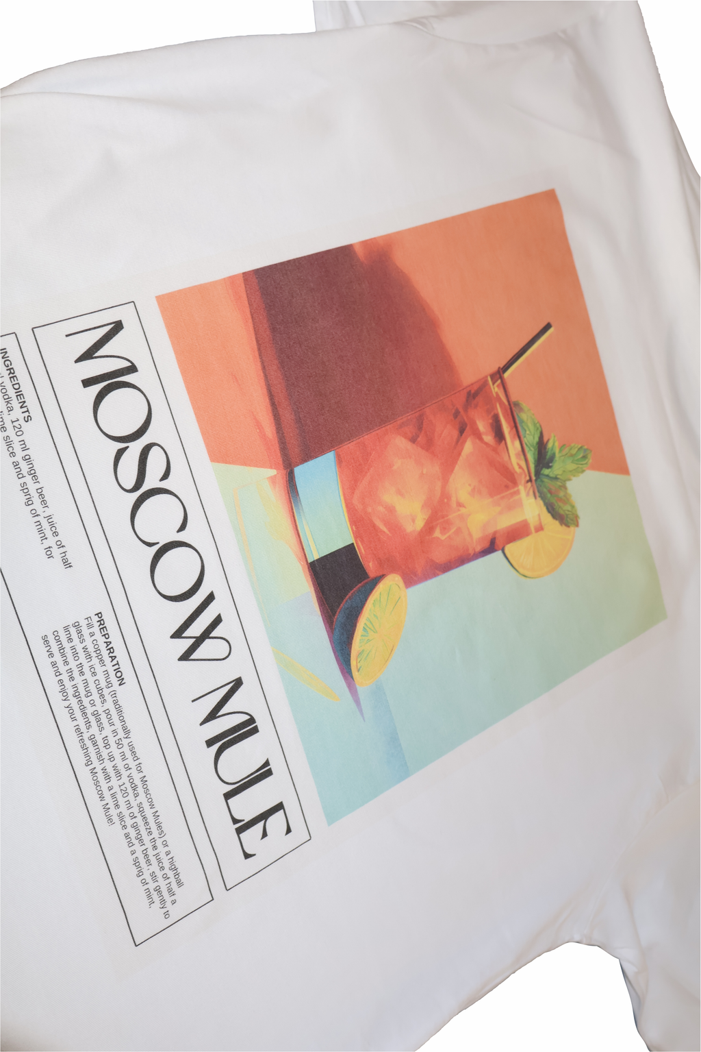 Moscow Mule Mood vintage cocktail t-shirt produktfoto