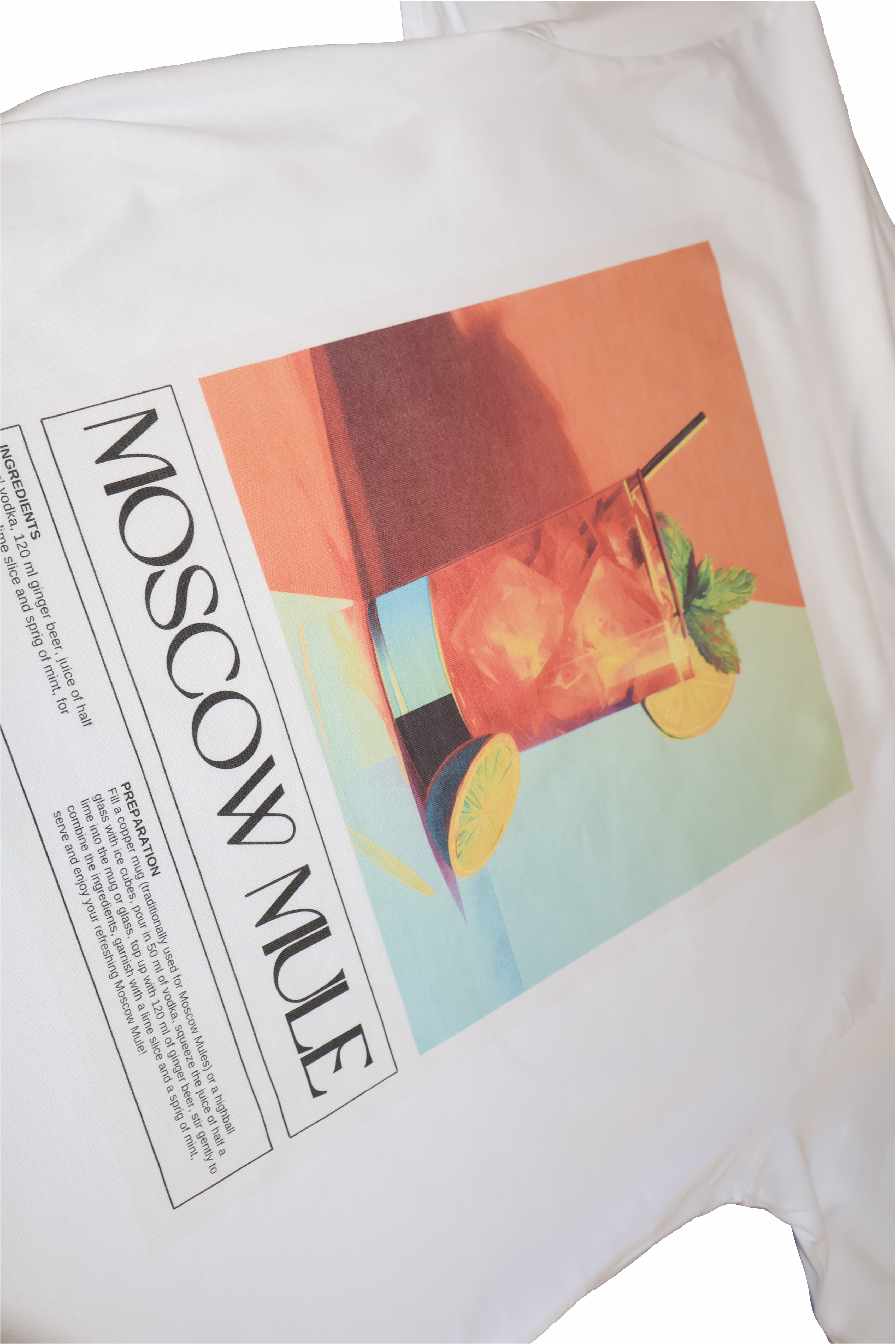 Moscow Mule Mood vintage cocktail t-shirt produktfoto