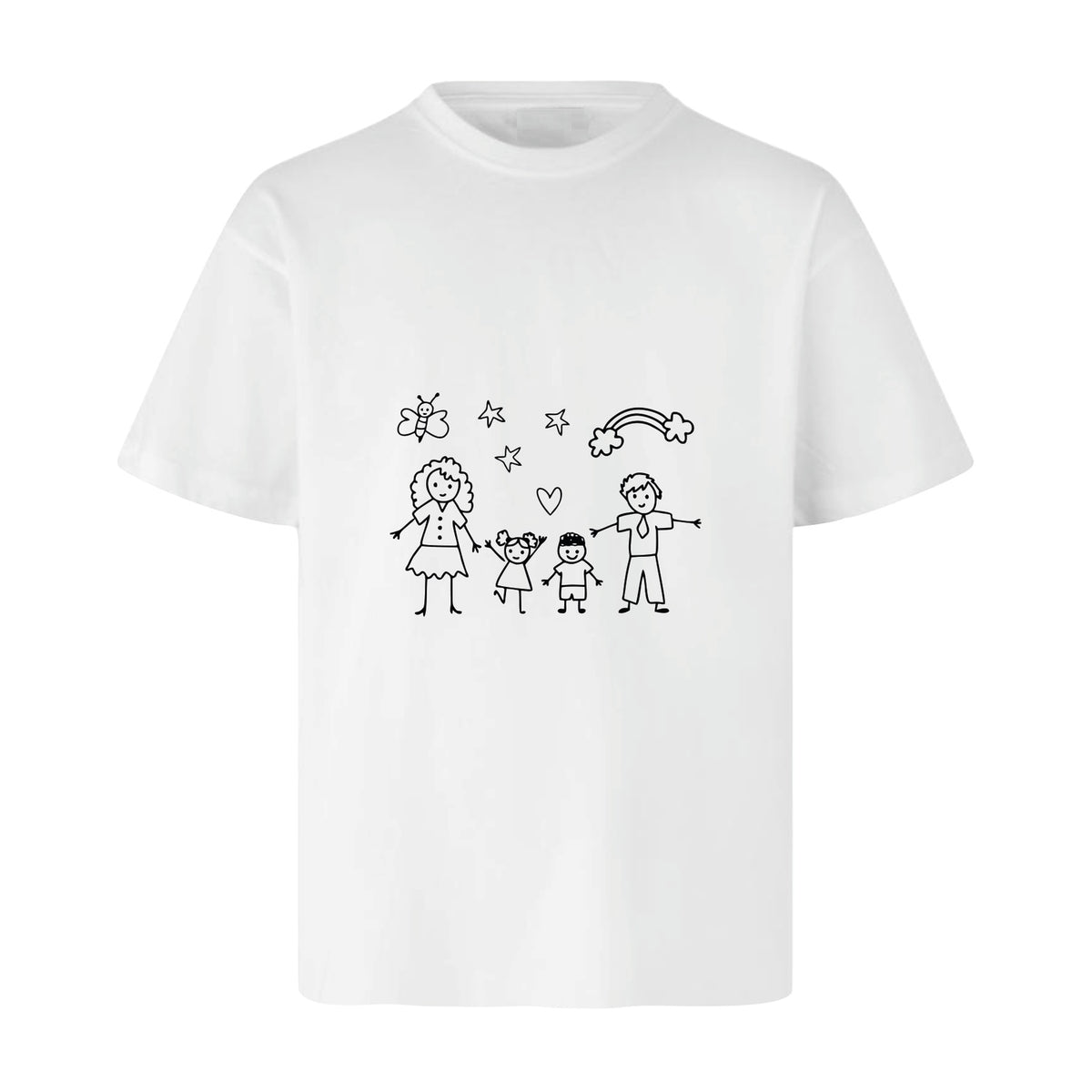 Design Selv T-shirt - Line Art - Tegning
